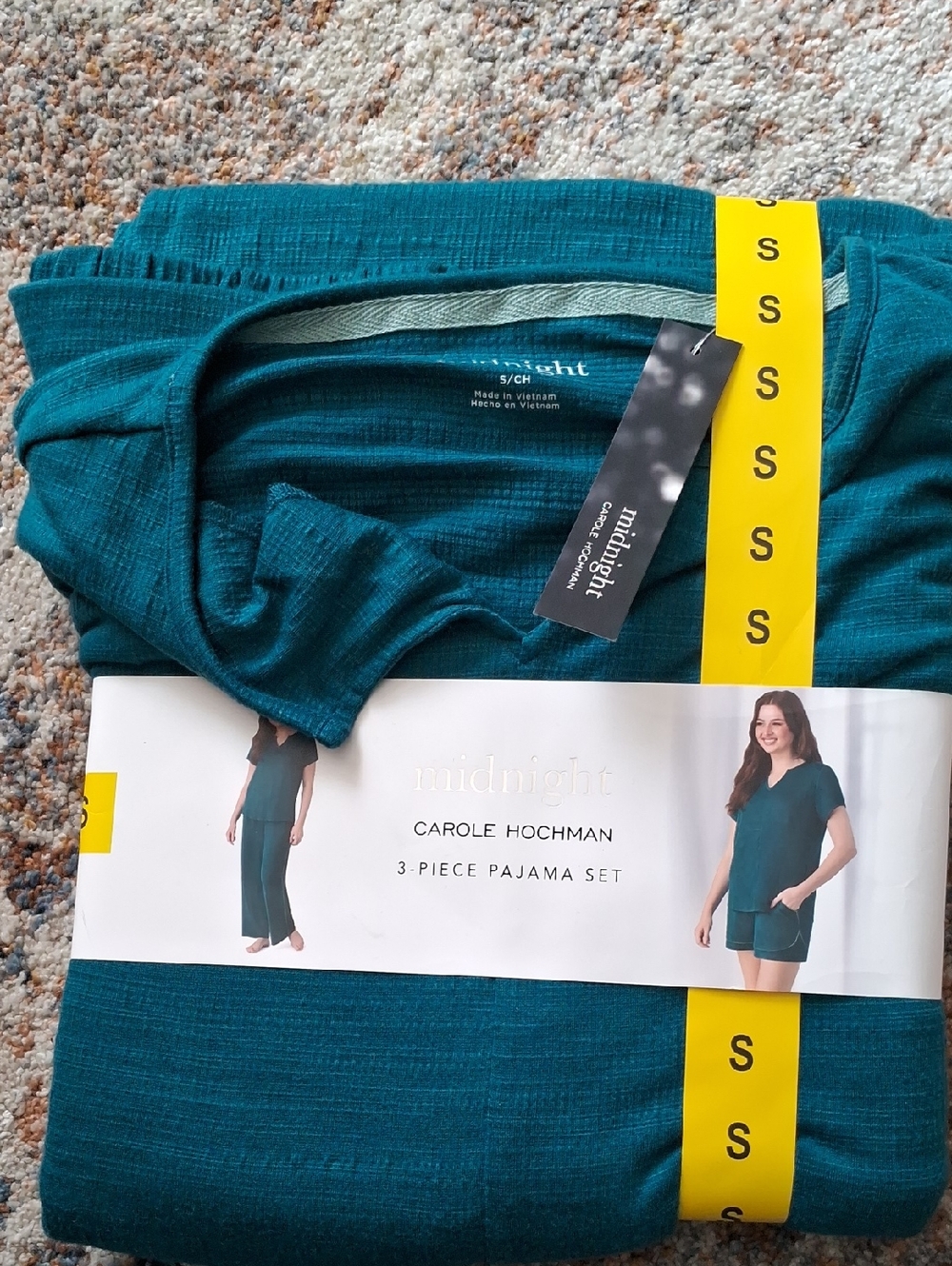 Midnight by Carole Hochman Teal 3-Piece Lounge Pajama Set🎉🎉🎉🎉